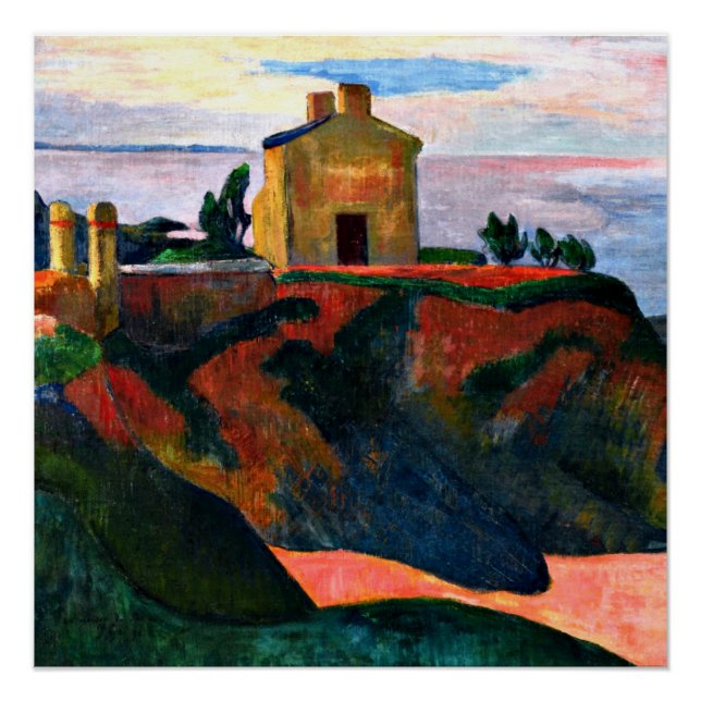 Póster Paul Gauguin, la casa en Pan-Du (Anverso)