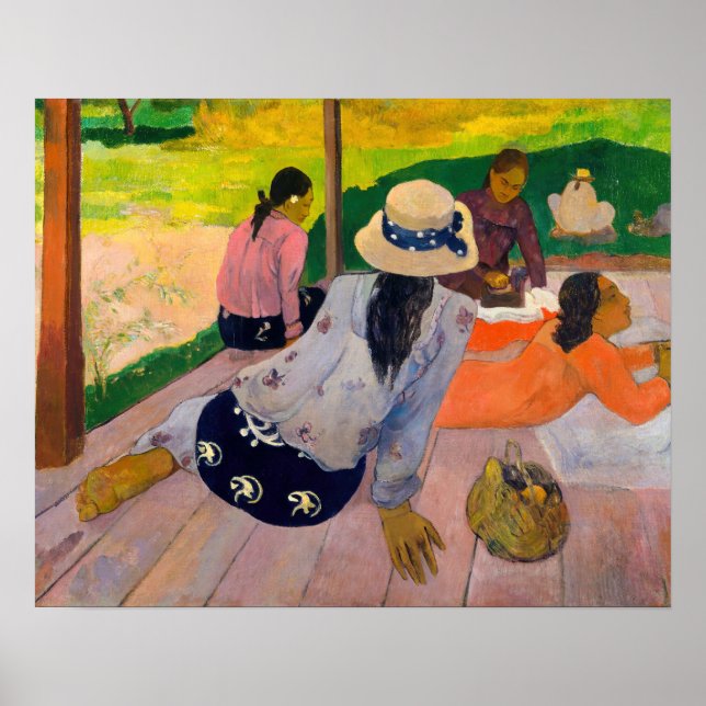 Póster Paul Gauguin - La Siesta (Frente)