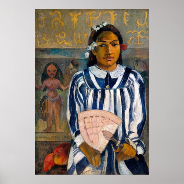 Póster Paul Gauguin - Los antepasados de Tehamana (Frente)