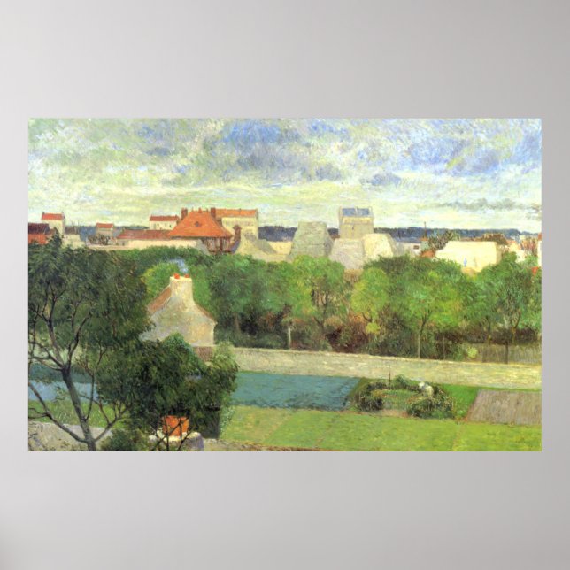 Póster Paul Gauguin Los jardines del mercado de Vaugirard (Frente)