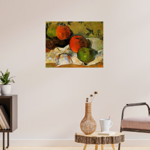 Póster Paul Gauguin - Manzanas y Bowl