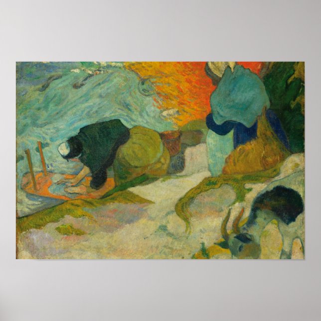 Póster Paul Gauguin - Mujeres de guerra en Arles (Frente)