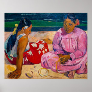 Póster Paul Gauguin - Mujeres Tahitianas en la Playa
