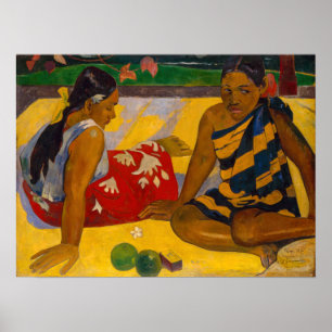 Póster Paul Gauguin - Mujeres Tahitianas / Parau Api