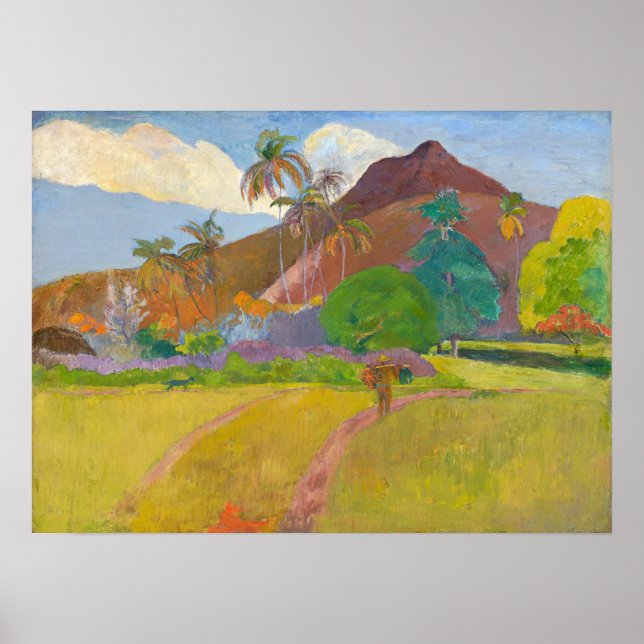 Póster Paul Gauguin - Paisaje Tahitiano (Frente)