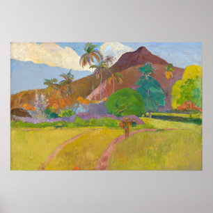 Póster Paul Gauguin - Paisaje Tahitiano