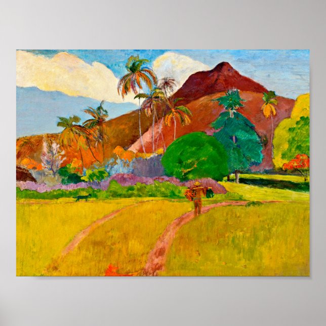 Póster Paul Gauguin - Paisaje Tahitiano (Frente)