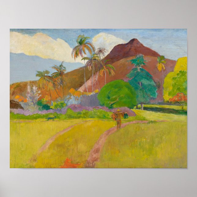 Póster Paul Gauguin - Paisaje Tahitiano (Frente)