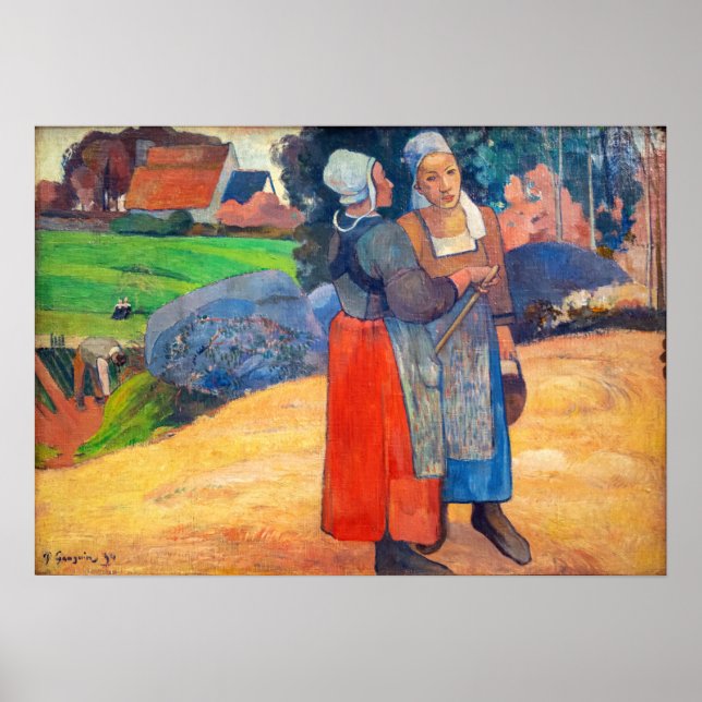 Póster Paul Gauguin - Paysannes Breton (Frente)
