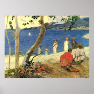 Póster Paul Gauguin Porteadores de frutas en la cala de T