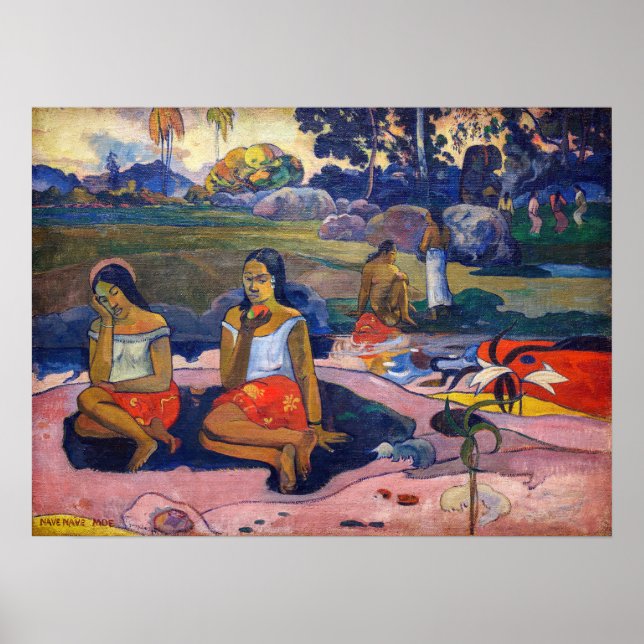 Póster Paul Gauguin - Primavera sagrada, dulces sueños (Frente)