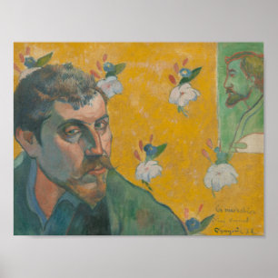 Póster Paul Gauguin - Self-portrait with portrait