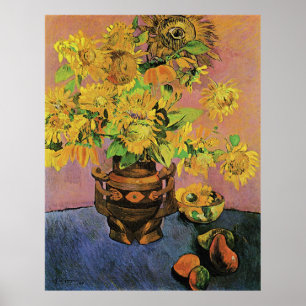 Póster Paul Gauguin Sunflowers y Mangos