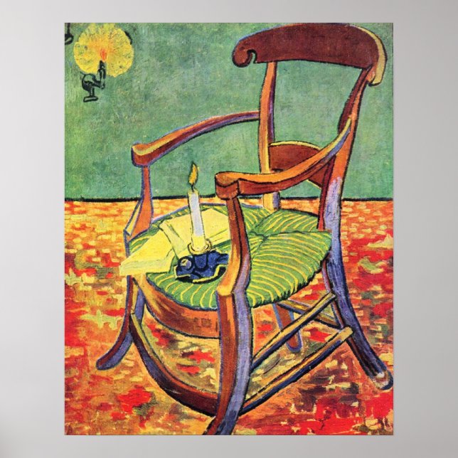 Póster Paul Gauguin's chair by Vincent van Gogh (Frente)