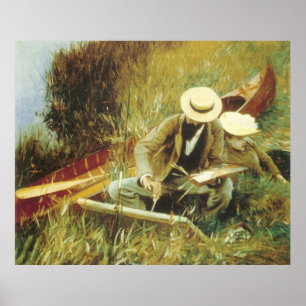 Póster Paul Helleu Sketching, John Singer Sargent