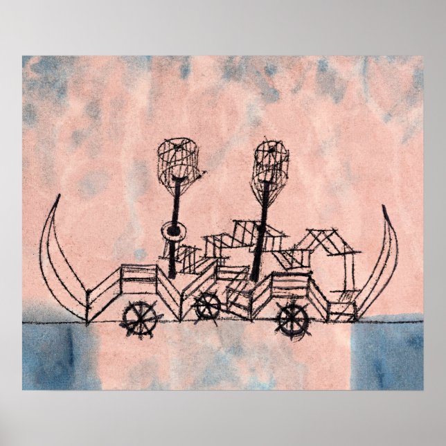 Póster Paul Klee - Alter Dampler (Vapor antiguo), (Frente)