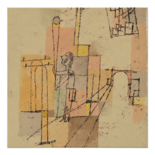 Póster Paul Klee antes de la fiesta