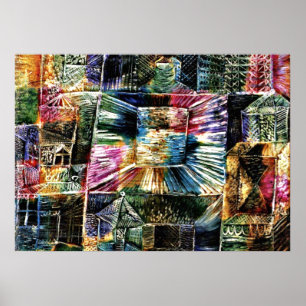 Póster Paul Klee Art: Arquitectura de Kiosk