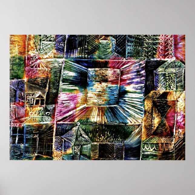 Póster Paul Klee Art: Arquitectura de Kiosk (Frente)