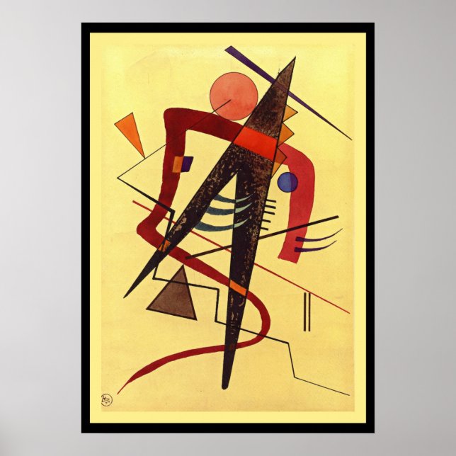Póster Paul Klee Art: Pintura abstracta cálida y famosa (Frente)