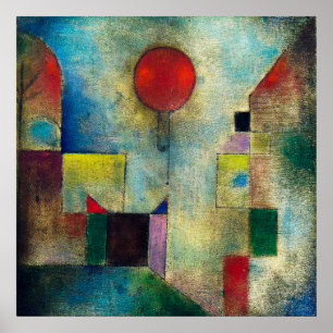 Póster  Paul Klee: Balón rojo