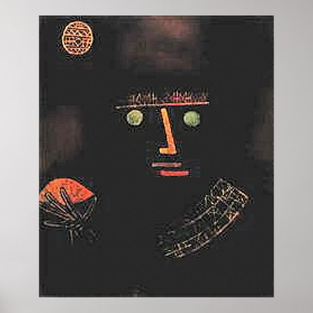 Póster Paul Klee, Caballero Negro, (Frente)