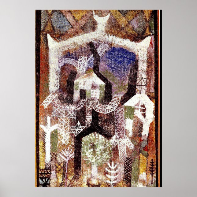 Póster Paul Klee - Casas de verano (Frente)