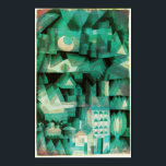 Póster Paul Klee Dream City Poster<br><div class="desc">Paul Klee Dream City poster. Color del agua en lienzo de 1921. El artista suizo alemán Paul Klee creó algunas de las pinturas abstractas más visualmente dinámicas del siglo XX. El Dream City es una obra cubista que cuenta con verdes, turquesas y marines acuáticos. La forma de los árboles, los...</div>
