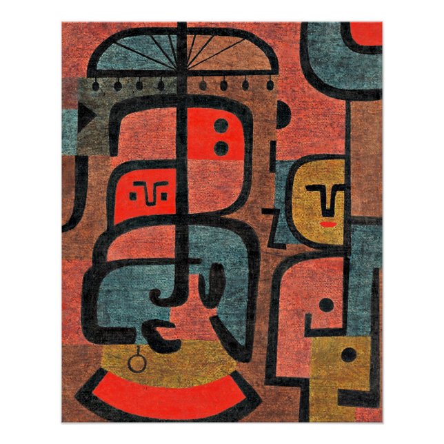 Póster Paul Klee - Exóticos (Anverso)