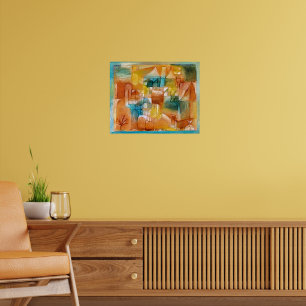 Póster Paul Klee, Fascade Marrón-Verde,