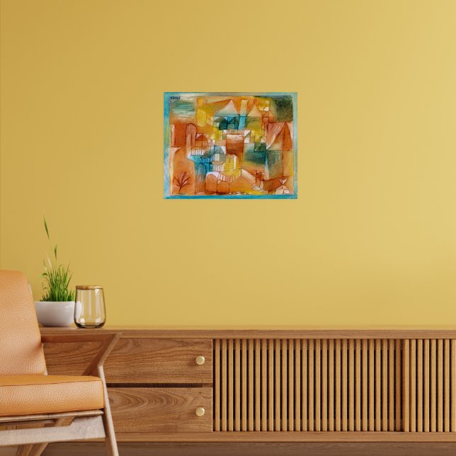 Póster Paul Klee, Fascade Marrón-Verde, (Salón 2)