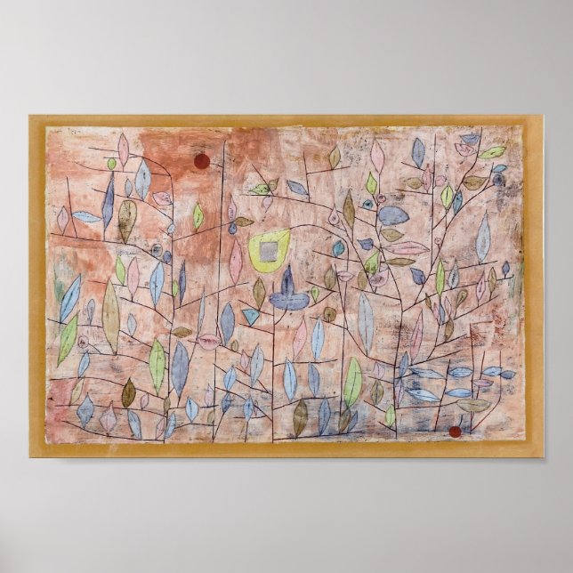 Póster Paul Klee- Follaje escaso (Frente)