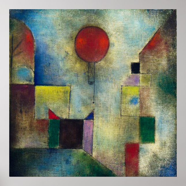 Póster Paul Klee: Globo Rojo (Frente)