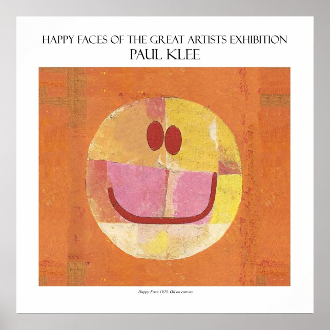 Póster paul klee happy face poster 11"x11" (Frente)
