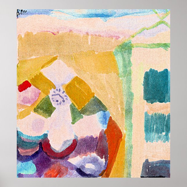 Póster Paul Klee - Interior with the Clock (Frente)