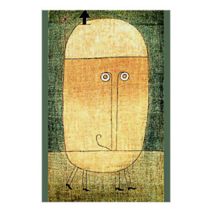 Póster Paul Klee, La Cara del Miedo,