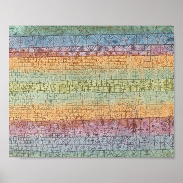 Póster Paul Klee - Nursery del árbol (Frente)