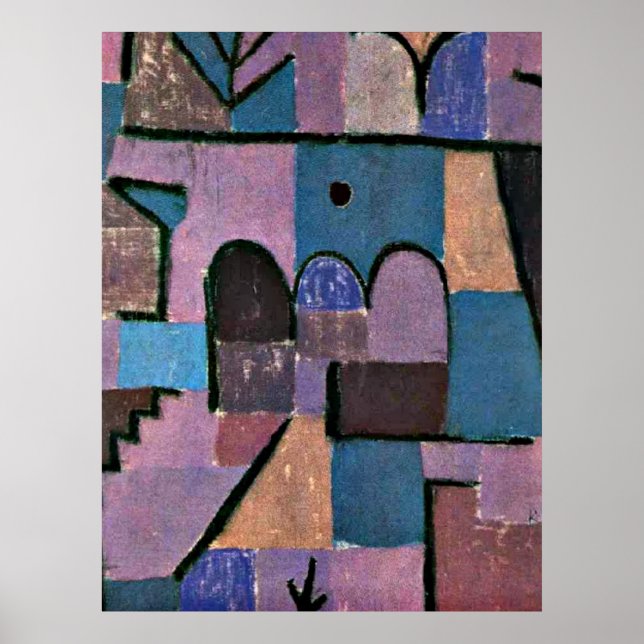 Póster Paul Klee, Oriental Garden (Frente)