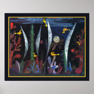 Póster Paul Klee "paisaje con los pájaros amarillos" CA