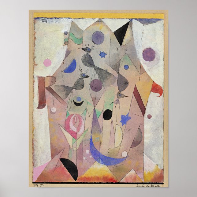 Póster Paul Klee - Persische Nachtigallen (Frente)