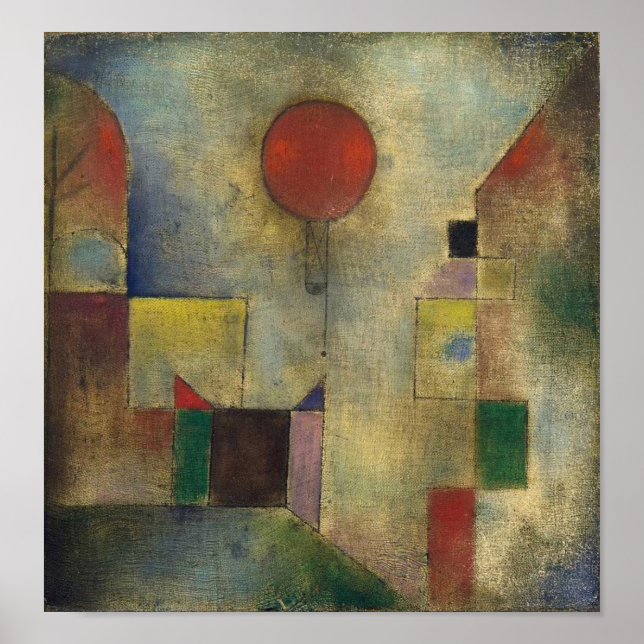 Póster Paul Klee Red Balloon Poster (Frente)