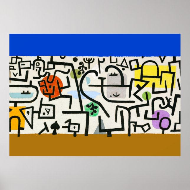 Póster Paul Klee resume puerto rico expresionista (Frente)