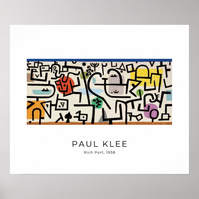 Póster Paul Klee, Rich Port Resumen Bella Artes moderno (Frente)