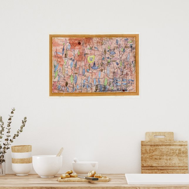 Póster Paul Klee, Sparse Foliage, (Cocina)