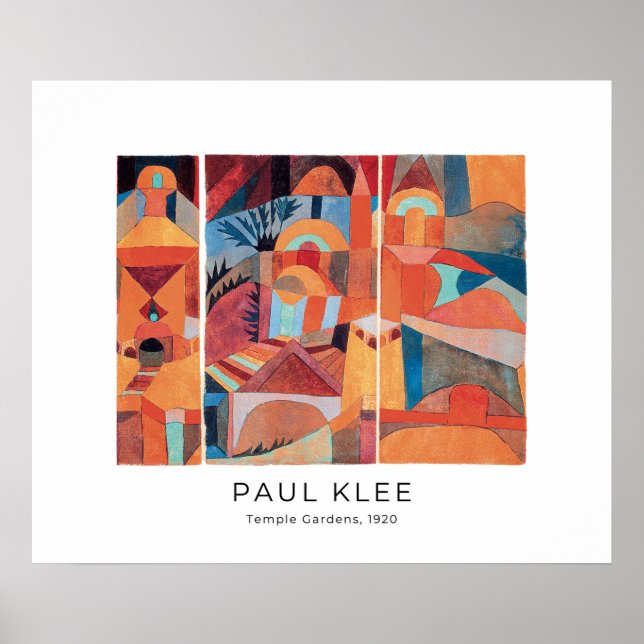 Póster Paul Klee, Temple Gardens (1920) - Bella Artes (Frente)