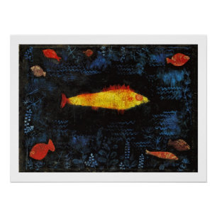 Póster Paul Klee The Goldfish Vintage Watercolor Art