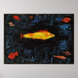 Póster Paul Klee The Goldfish Vintage Watercolor Art