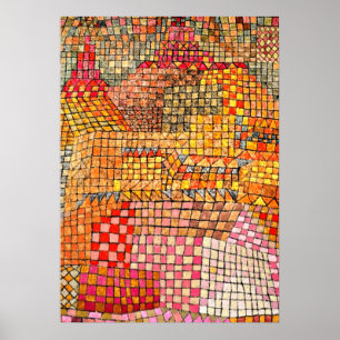 Póster Paul Klee - Town Castle Kr.