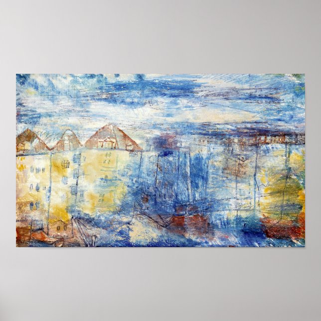 Póster Paul Klee Vista A Una Plaza (Frente)