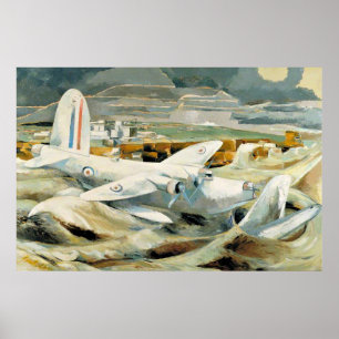 Póster Paul Nash - Defensa de Albion, pintura famosa,